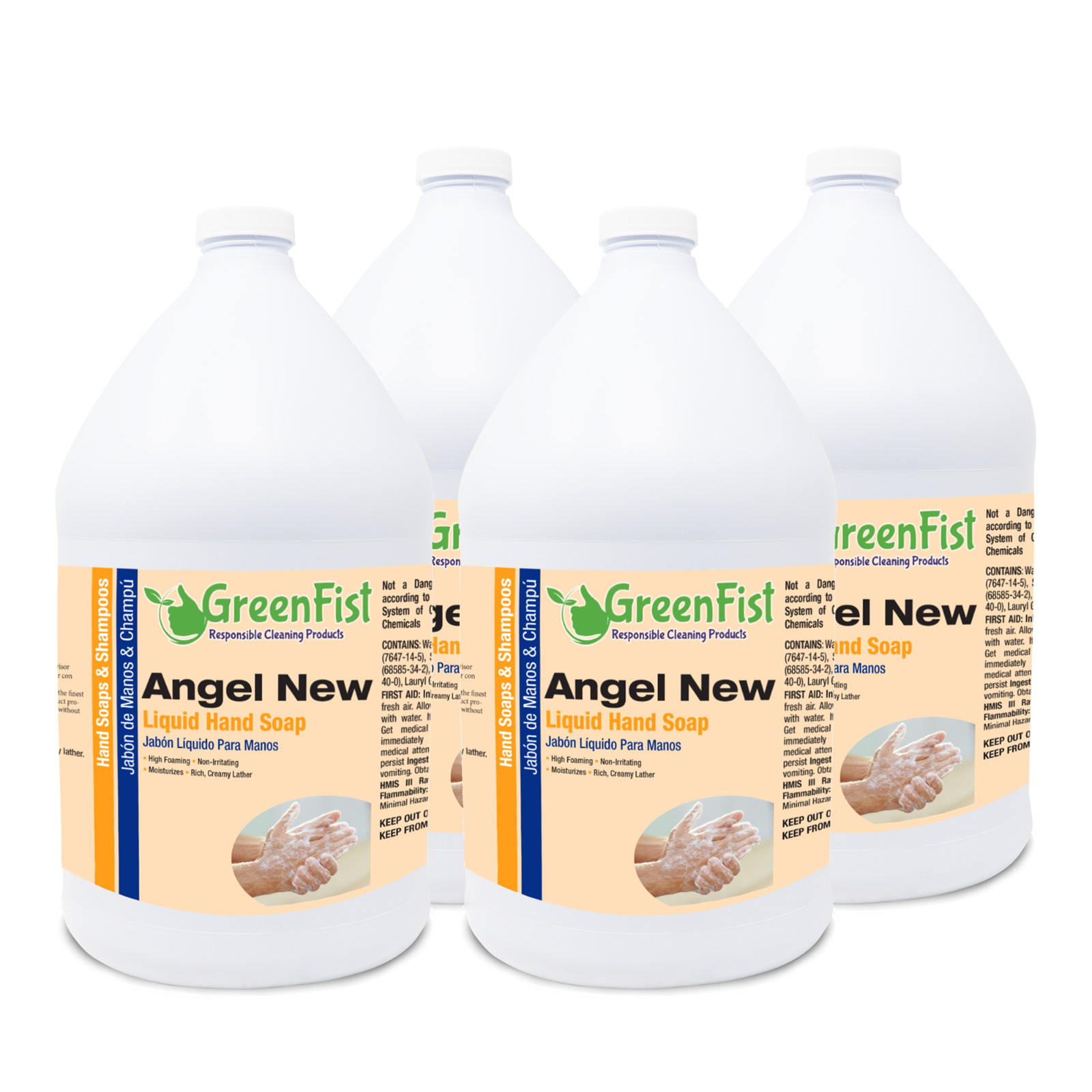 GreenFist Liquid Hand Soap Angel New Hand Wash Refill (4 X 1 Gallon)