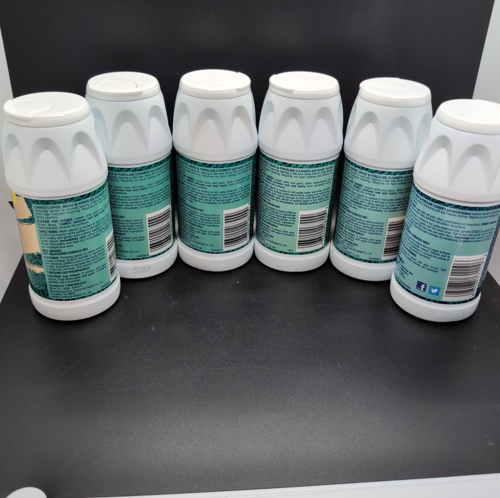 6 Pack Cameo Copper Brass & Porcelain Powder Cleaner 10oz Each Discontinued New