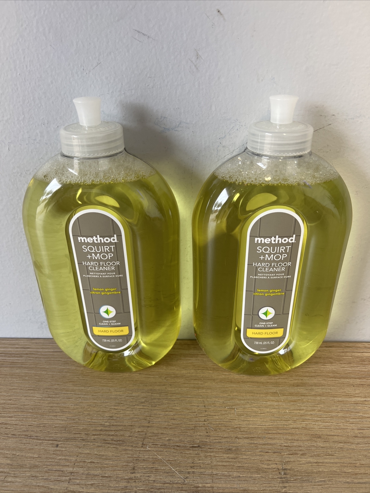 Method Squirt + Mop Lemon Ginger Hard Floor Cleaner 25 Oz Each (2 PACK)