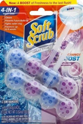 4-in-1 Rim Hanger Toilet Bowl Cleaner, Lavender, 2 Count