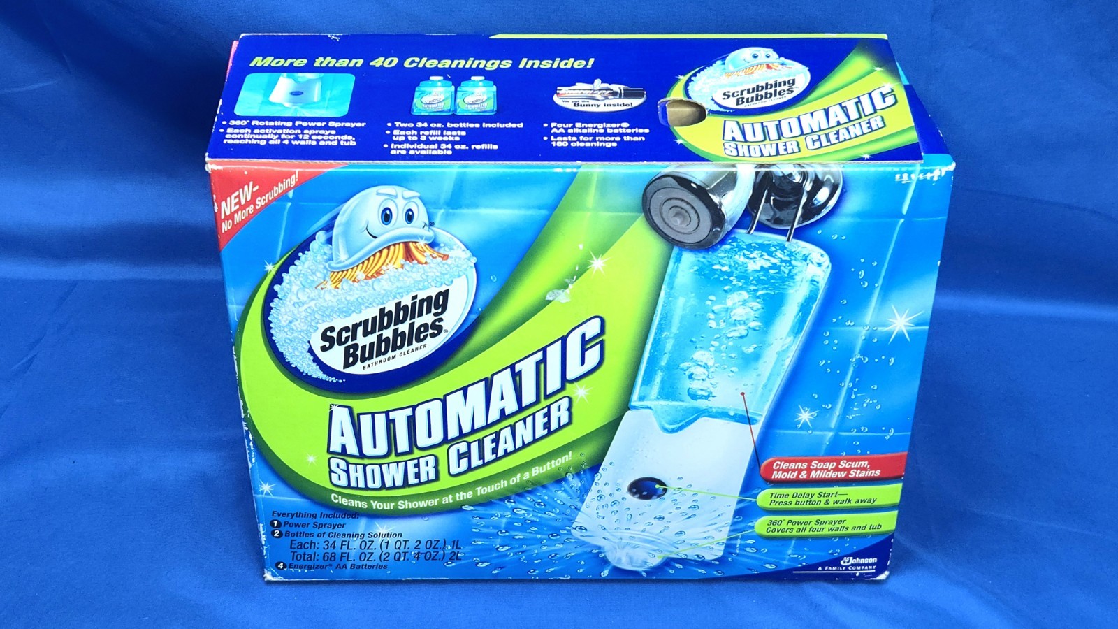 Scrubbing Bubbles Automatic Bath Shower Cleaner 2 Refills – 64oz. New Bathroom