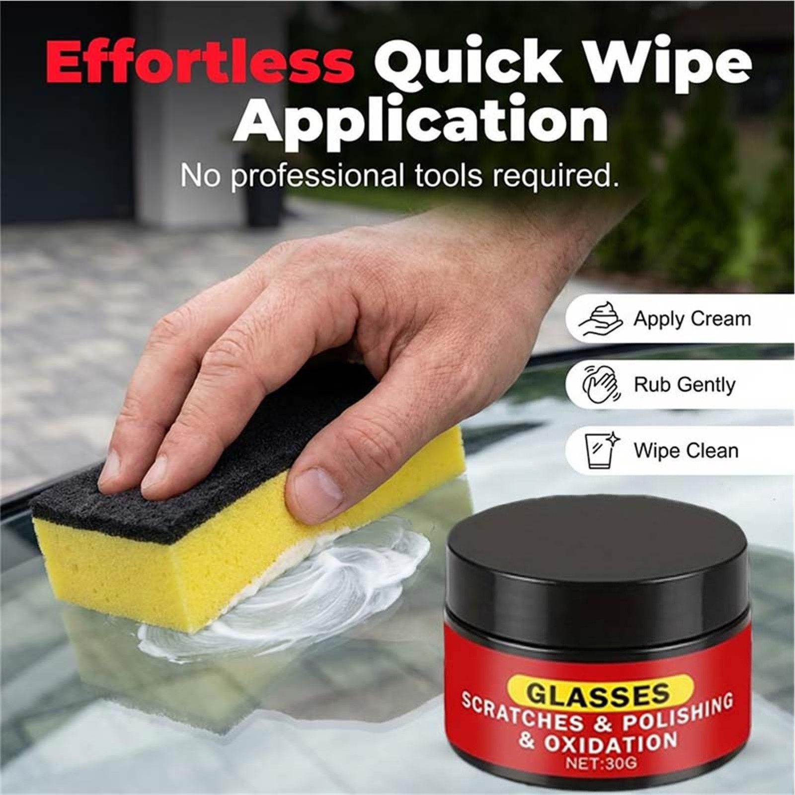 Glass & Lens Scratch Repair Kit Polish Restorer Multi Purpose Cleaner