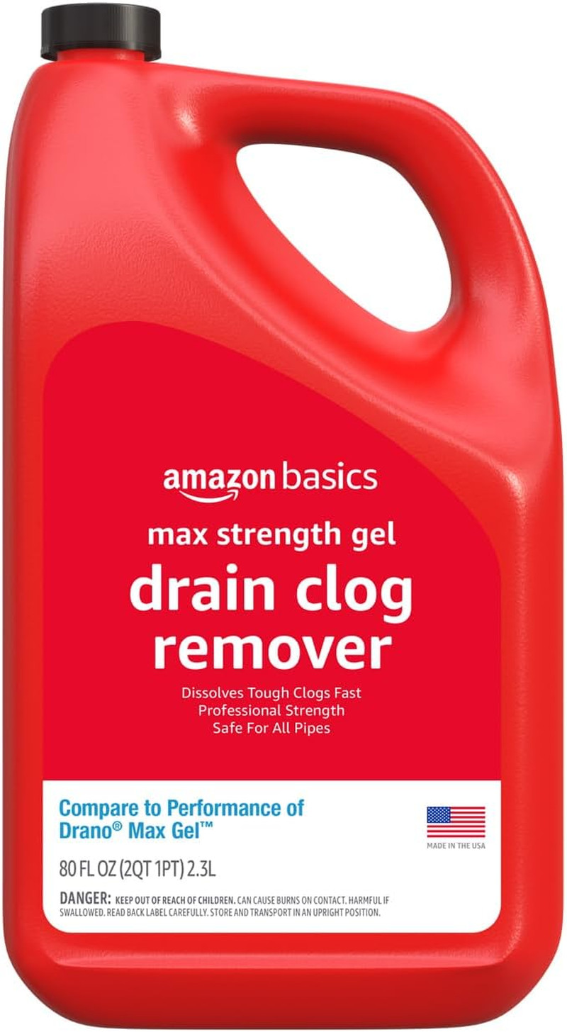 Max Strength Drain Cleaner Gel Hair Clog Remover 80 Fl Oz[1][2][3]
