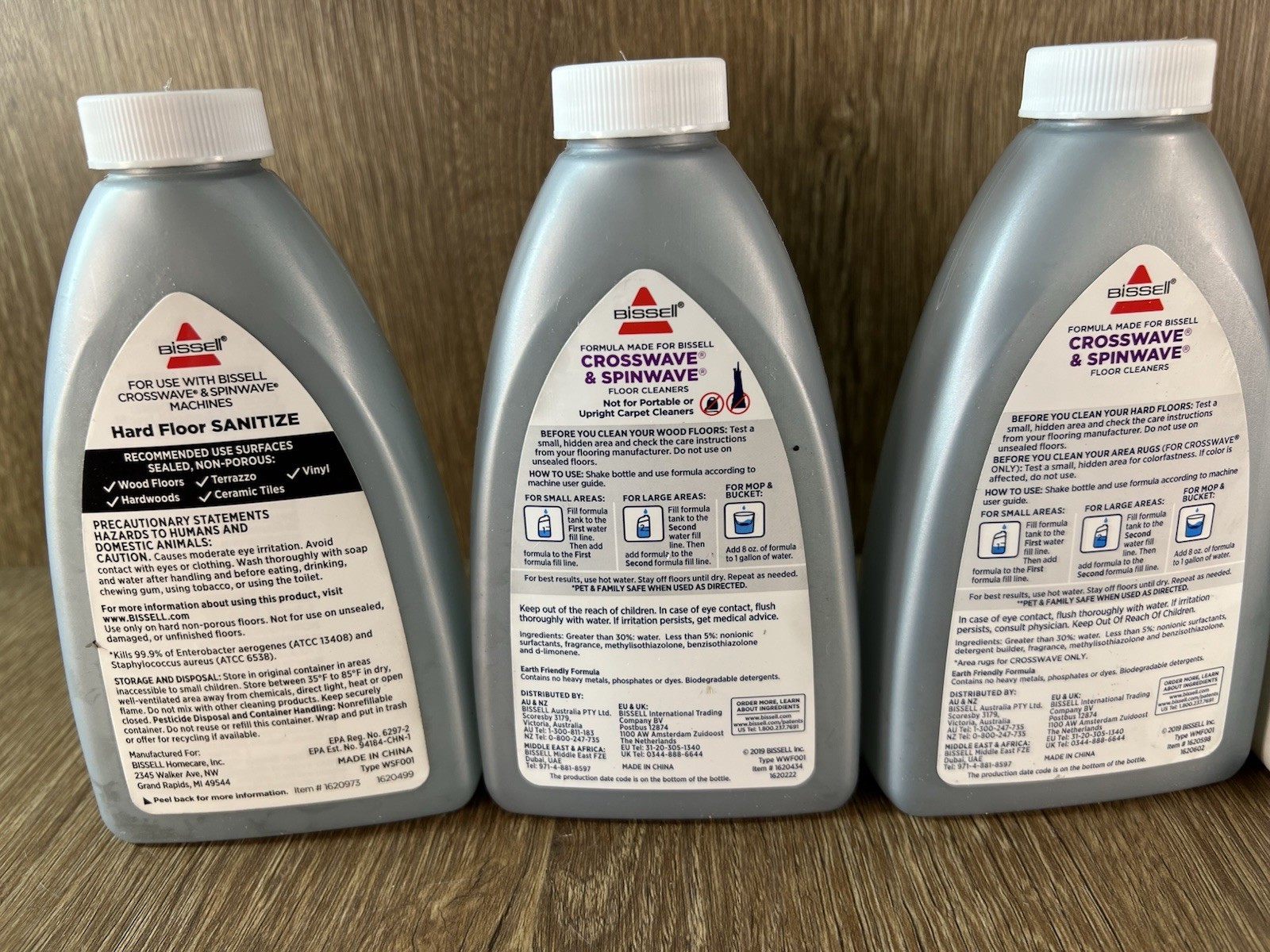 4EA, 8FL OZ Bissell Crosswave & Spinwave Various Cleaners