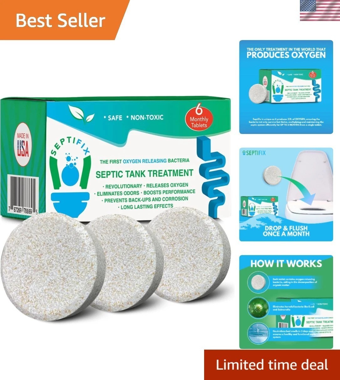 Septic Tank Treatment Tabs – Live Aerobic Bacteria Tablets For Your Septic Tank