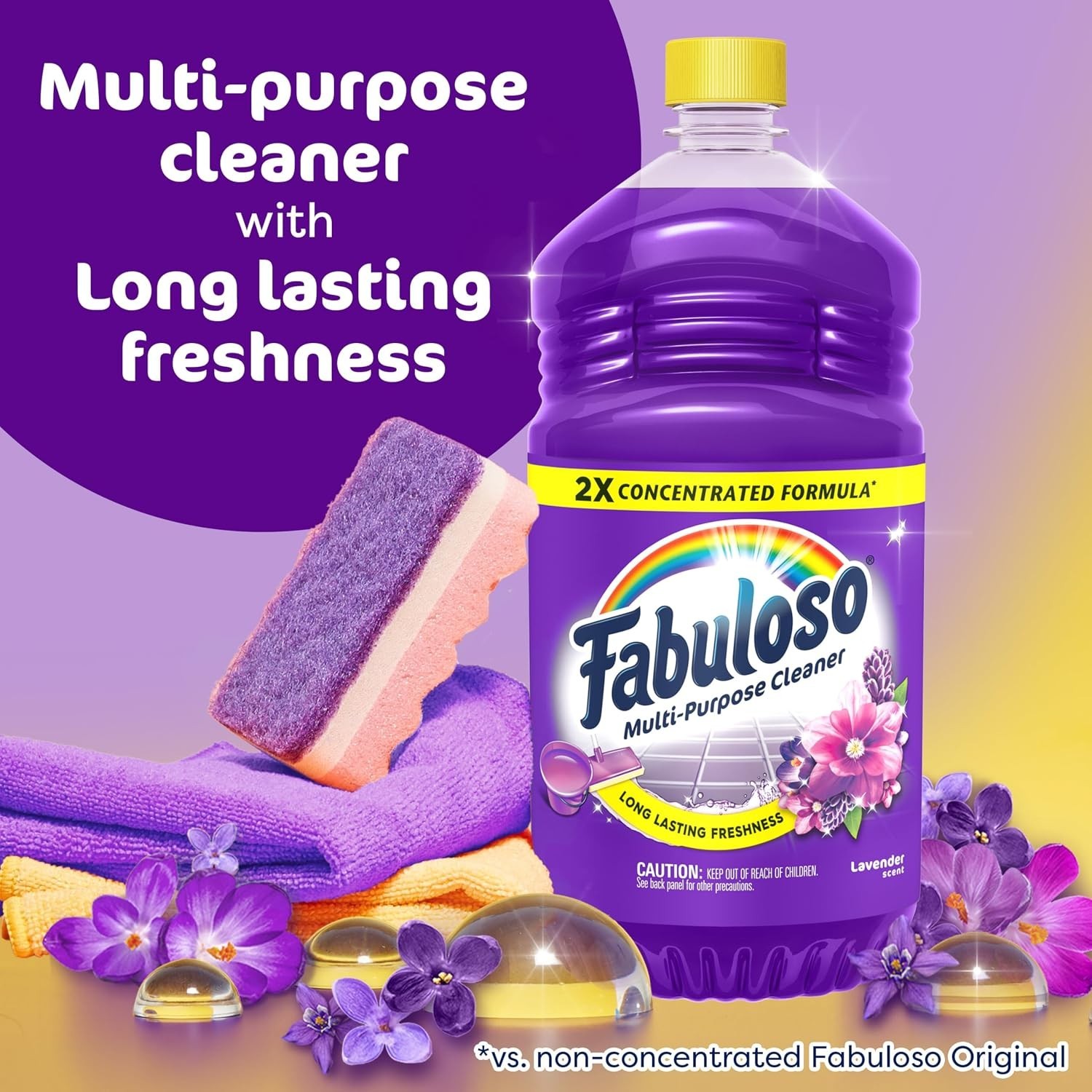 56 fl oz Lavender Scented No Rinse Multi-Purpose Cleaner | 2X Concentrated Power