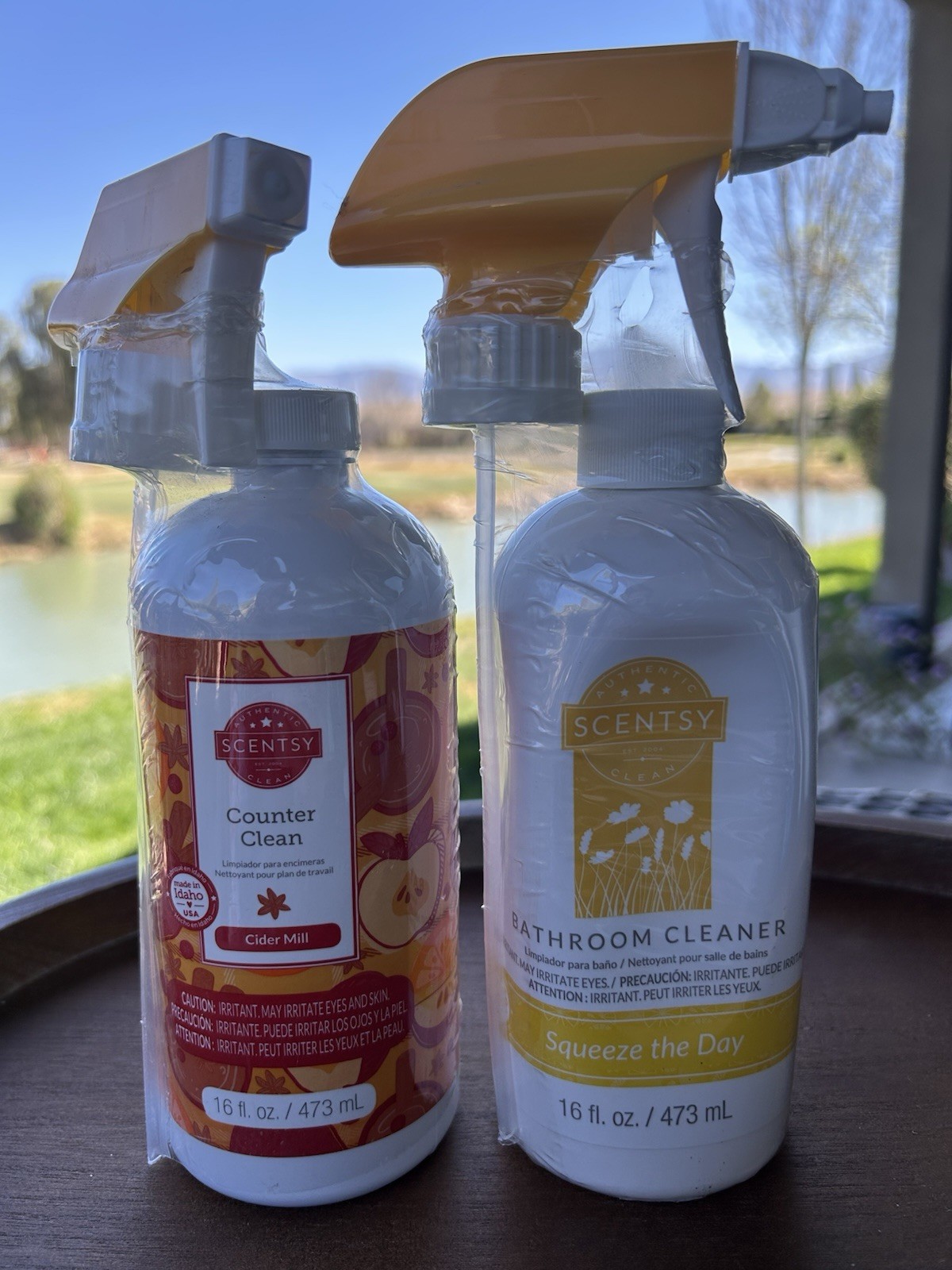 Scentsy Counter Cider Mill & Bathroom Cleaner Squeeze The Day (2) 16 fl. oz NEW