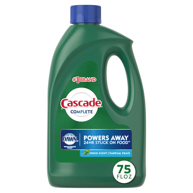 Cascade Complete with Dawn Dishwasher Gel Detergent Soap Fresh Scent – 75 oz