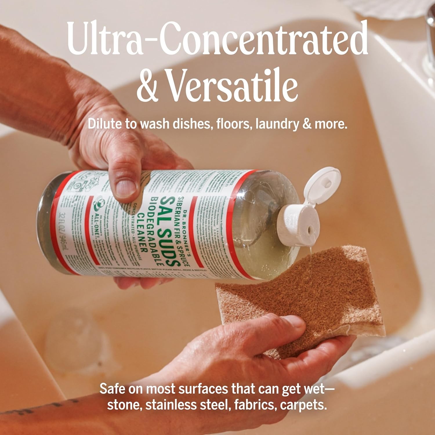 Dr. Bronner’s Sal Suds Cleaner 32oz 2-Pack All-Purpose Concentrate