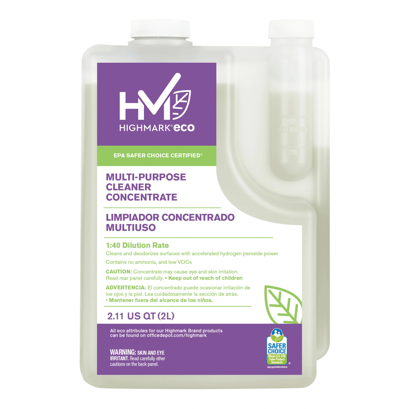 Highmark Multi-Purpose Cleaner, 2 Liters, Case Of 4 Bottles