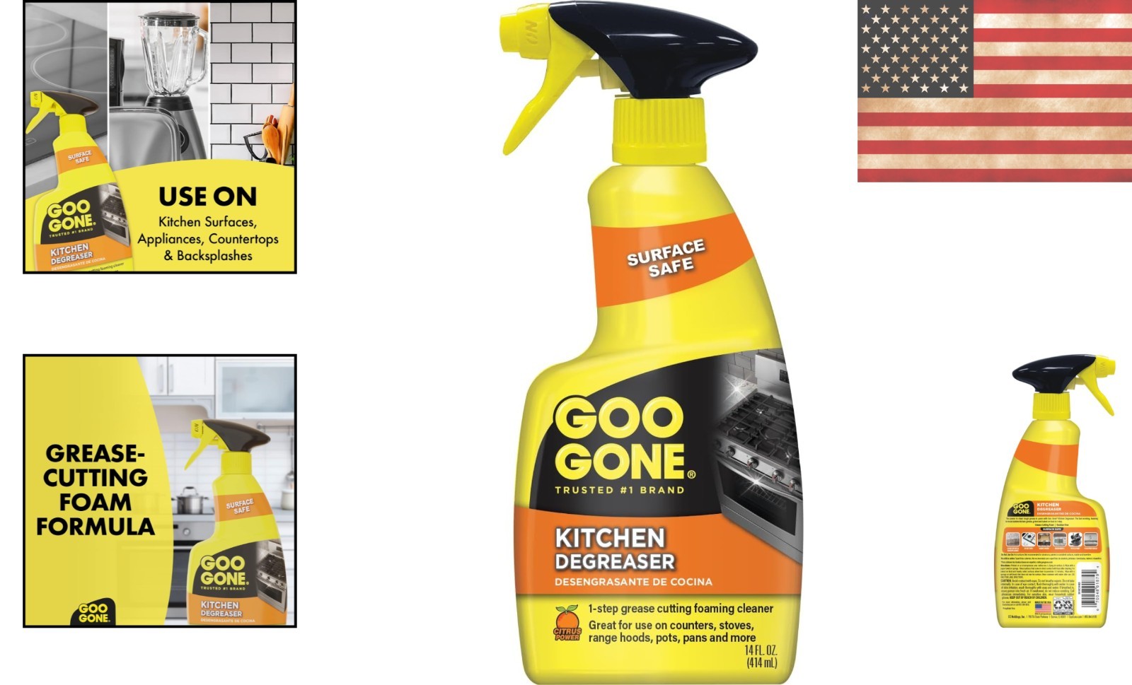 One-Step Kitchen Degreaser – 14 Oz. for Pots, Pans & Stoves – Biodegradable
