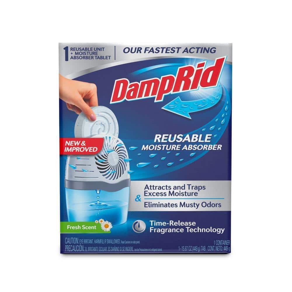DampRid Moisture Absorber Starter Kit Fresh Scent Humidity Remover Tabs