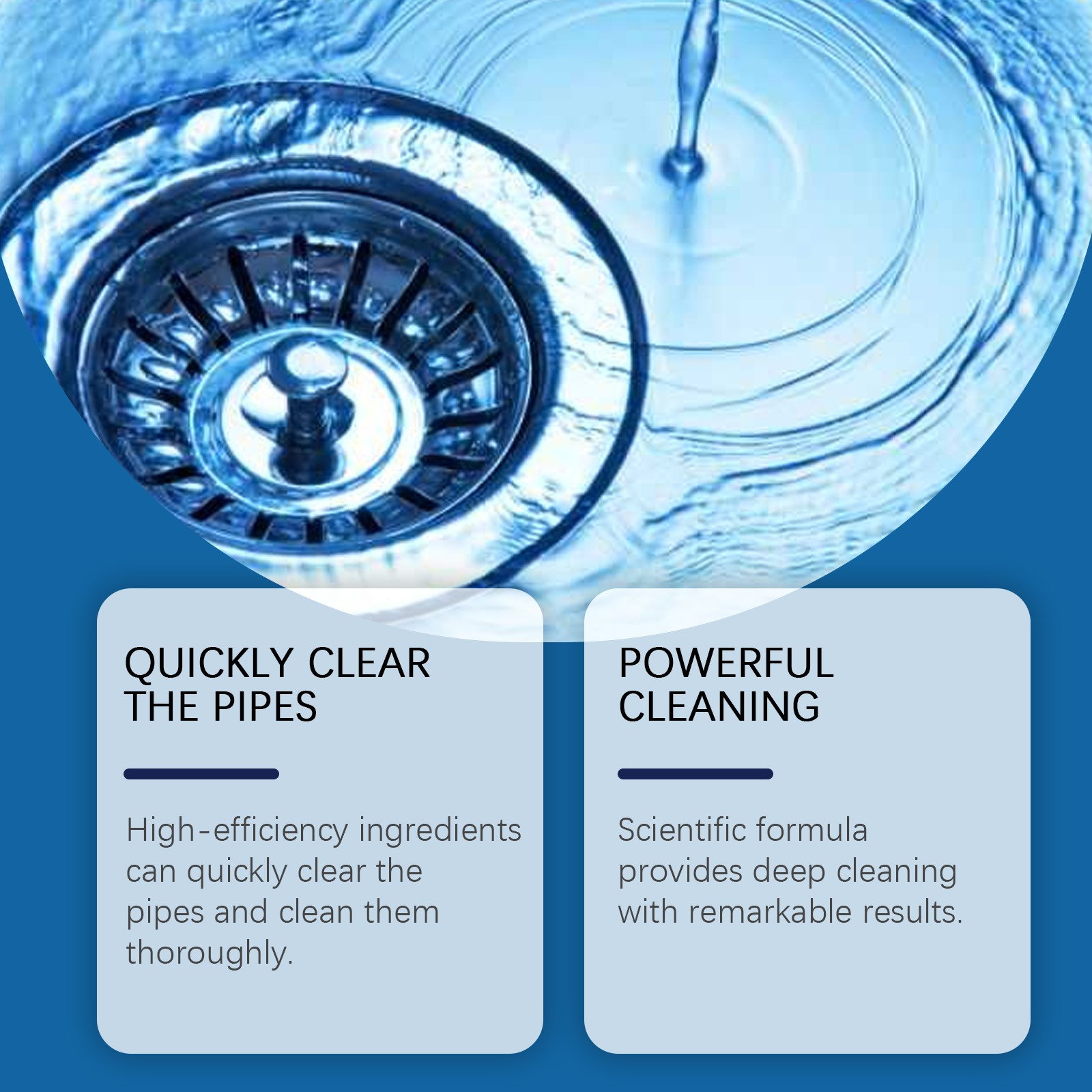 Drain Cleaner with Clog Removal Deodorizing Formula for Kitchen and Bathroom