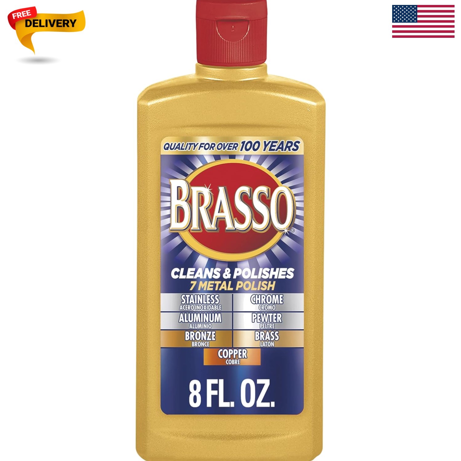 Multi-Purpose Metal Polish, 8 oz