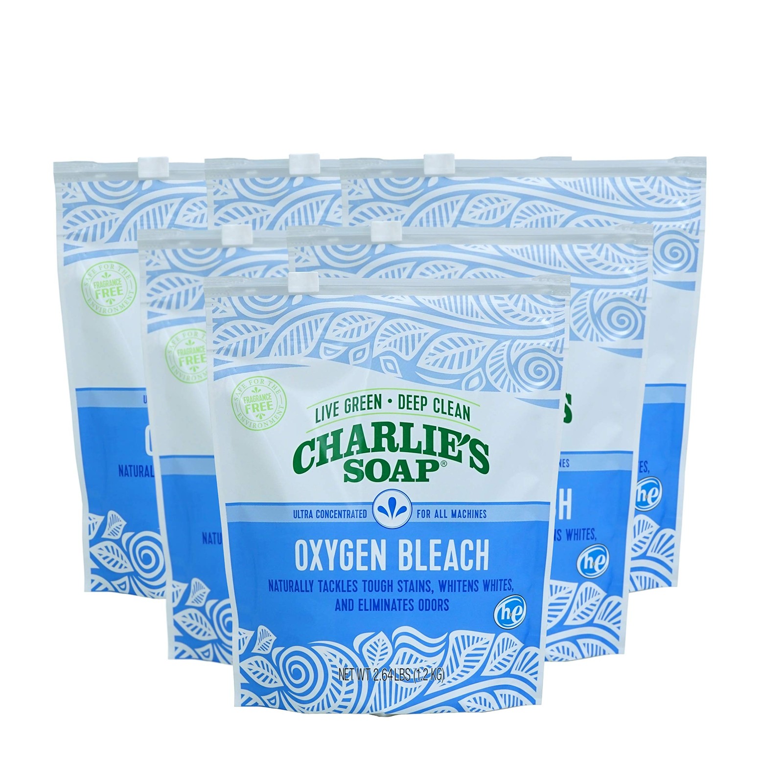 Charlie’s Soap Oxygen Bleach 2.64 lb (Pack of 6)