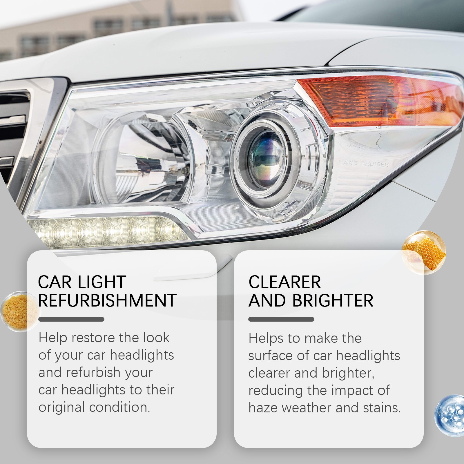 Car Headlight Repair Kit, Car Bright Retreading Agent, Light Scratch Yellow Retr