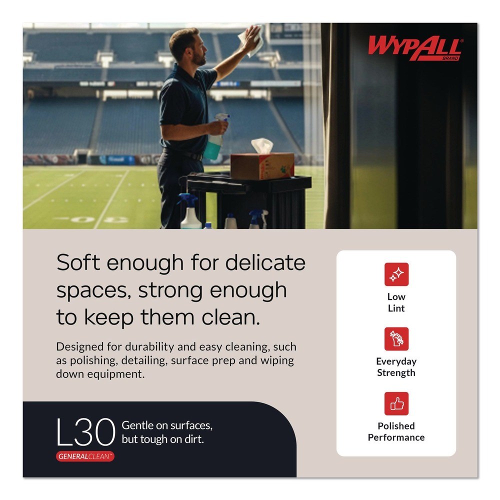 WypAll 05812 L30 Quarter Fold 12.5″ x 12″ Towels (90/PLYPK, 12 PLYPK/CT) New
