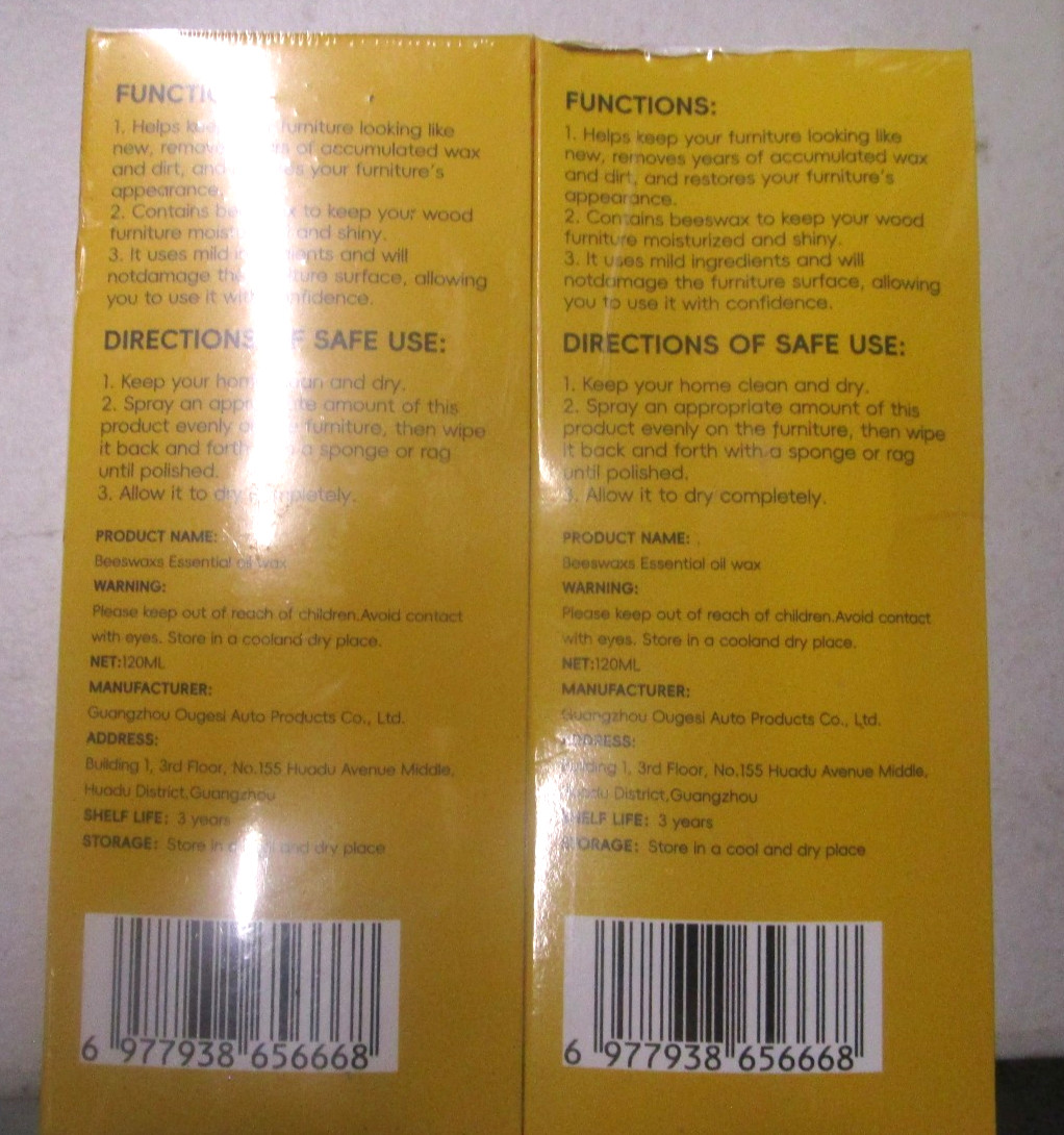 Beeswax Spray Furniture Polish Natural Beeswax Care Spray Restorer 2 Count