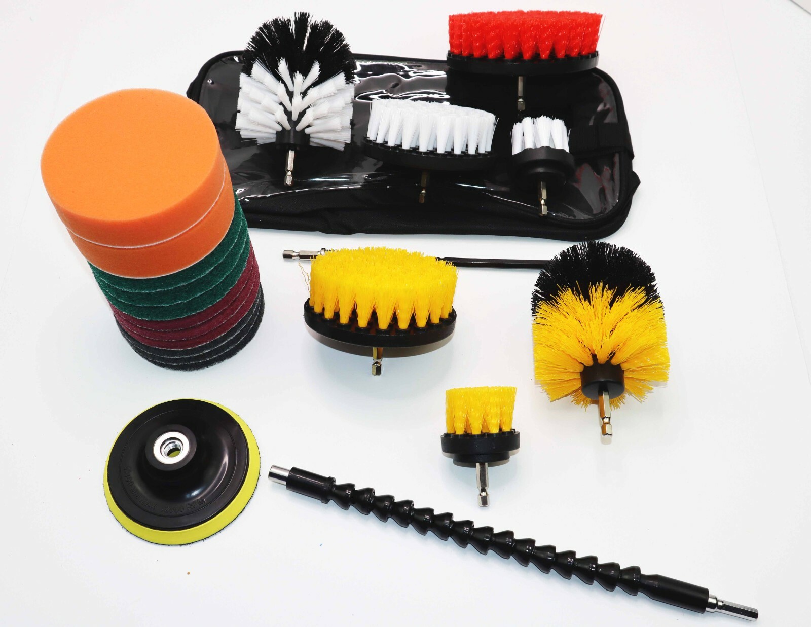 Ultimate 23 Piece Drill Scrub Brush Multi-Purpose Deep Cleaning Kit SHIPS FREE
