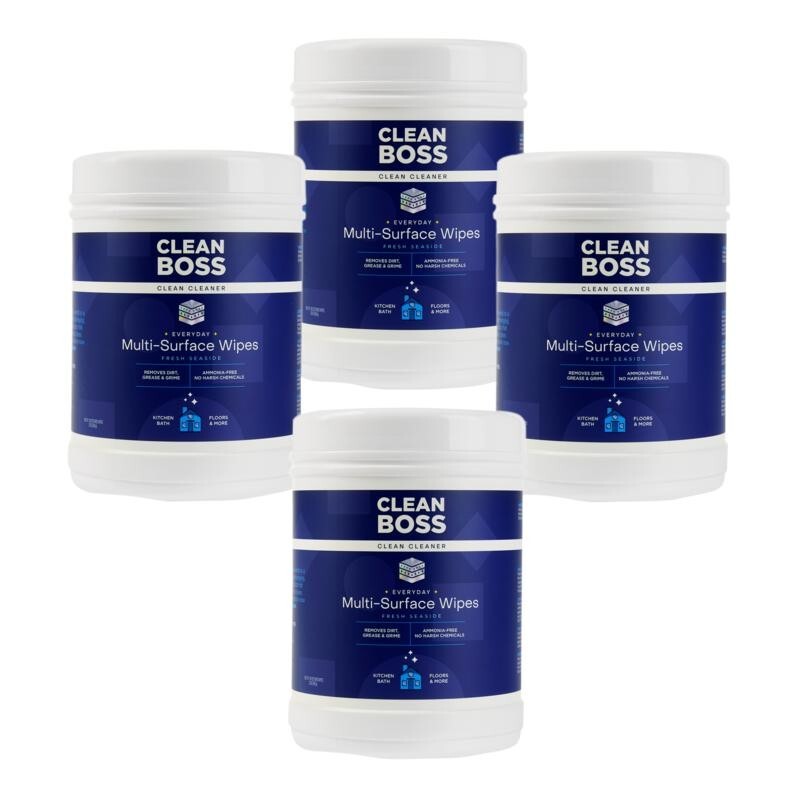 *CleanBoss by JOY 640-count Multi-Surface Foaming Wipes – Fresh Seaside Scent
