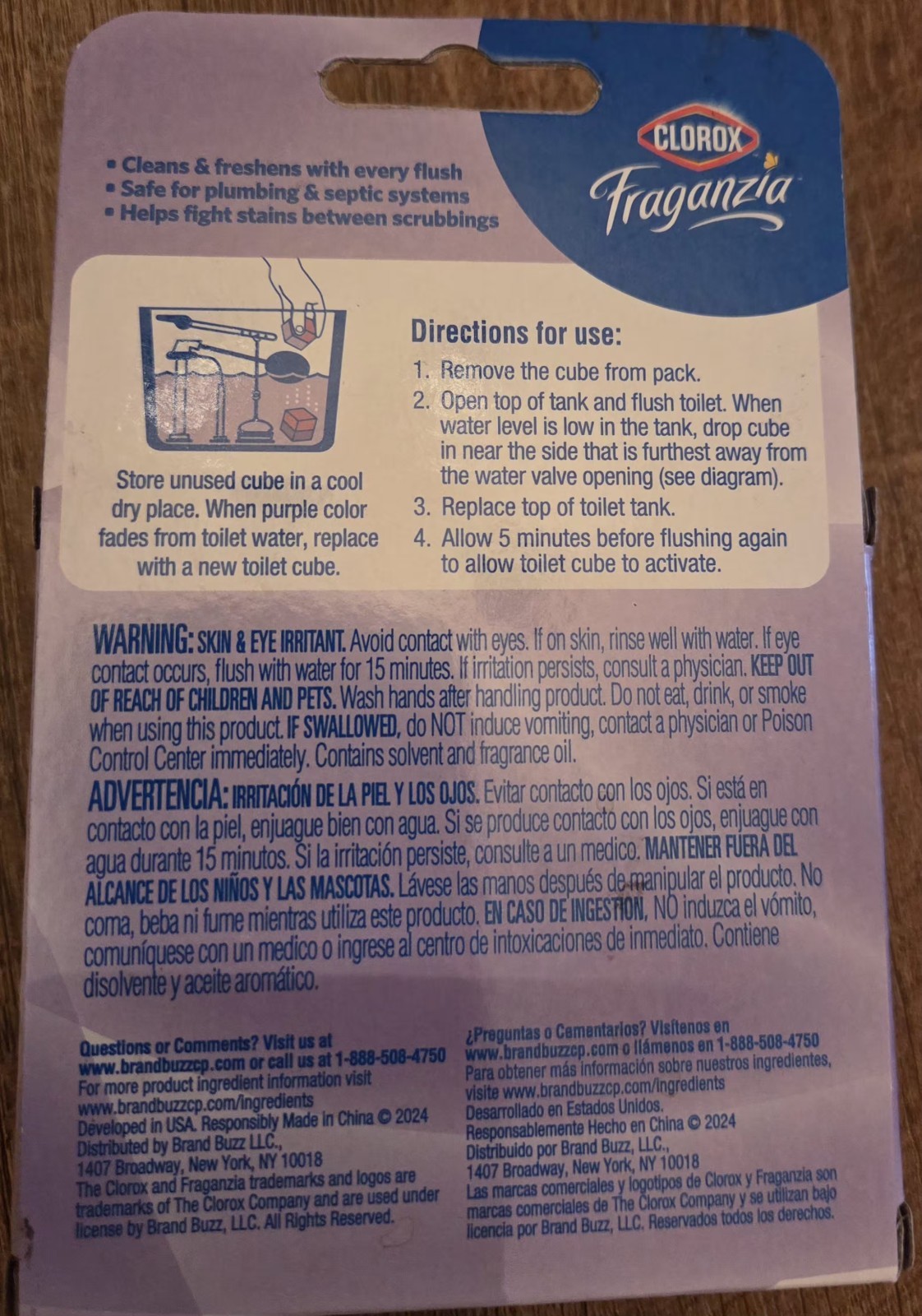 Clorox Fraganzia Bleach-Free Toilet Bowl Cleaner Tablets, Lavender Scent
