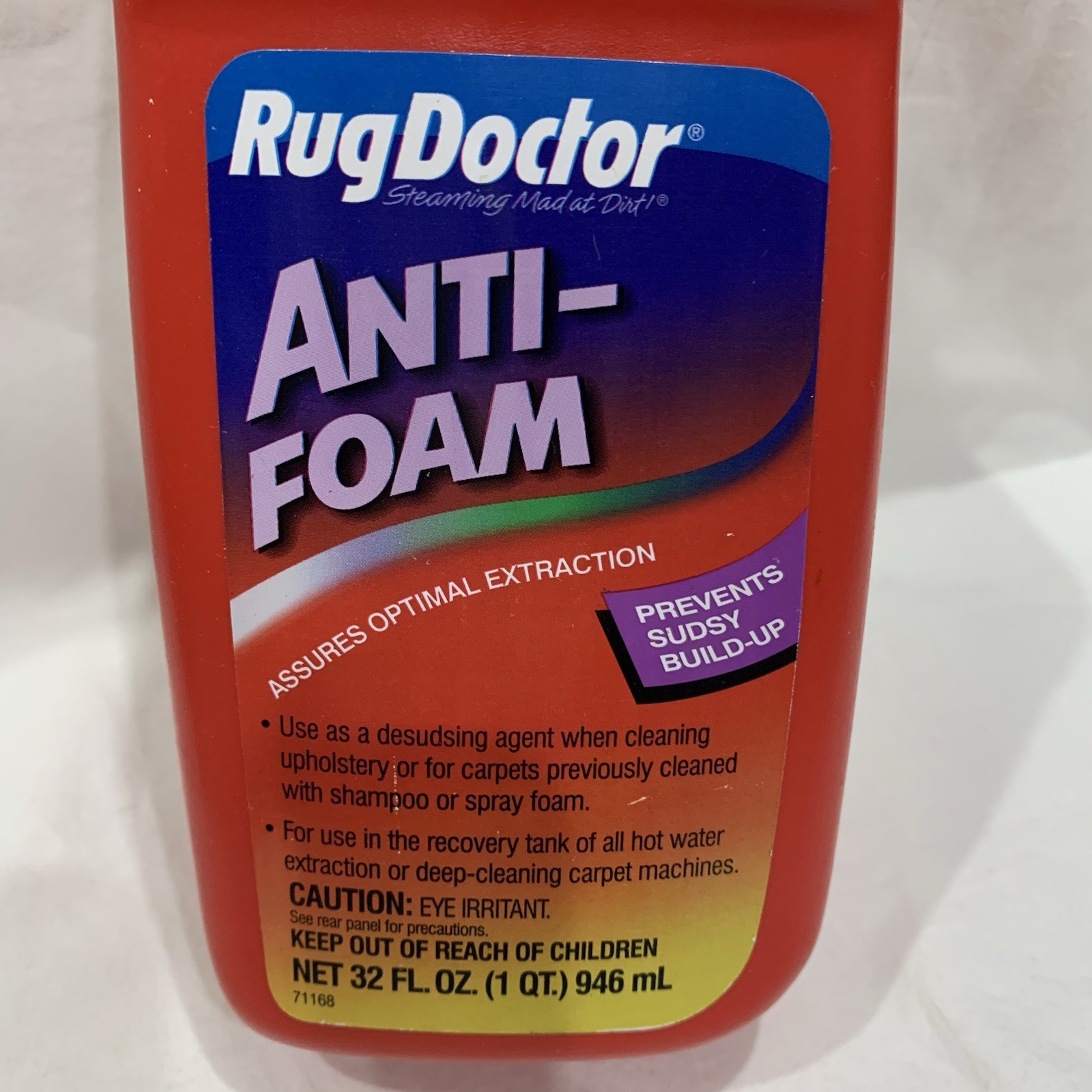 Rug Doctor Anti Foam Cleaner 32 Fl Oz 85% Full