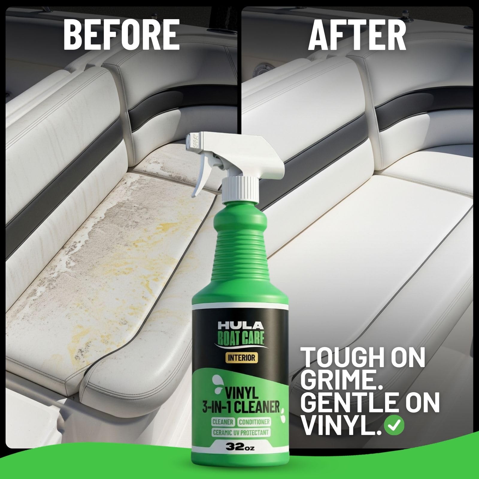 Hula 3-in-1 Boat Vinyl Cleaner, Conditioner and UV 32 Fl Oz (Pack of 1)