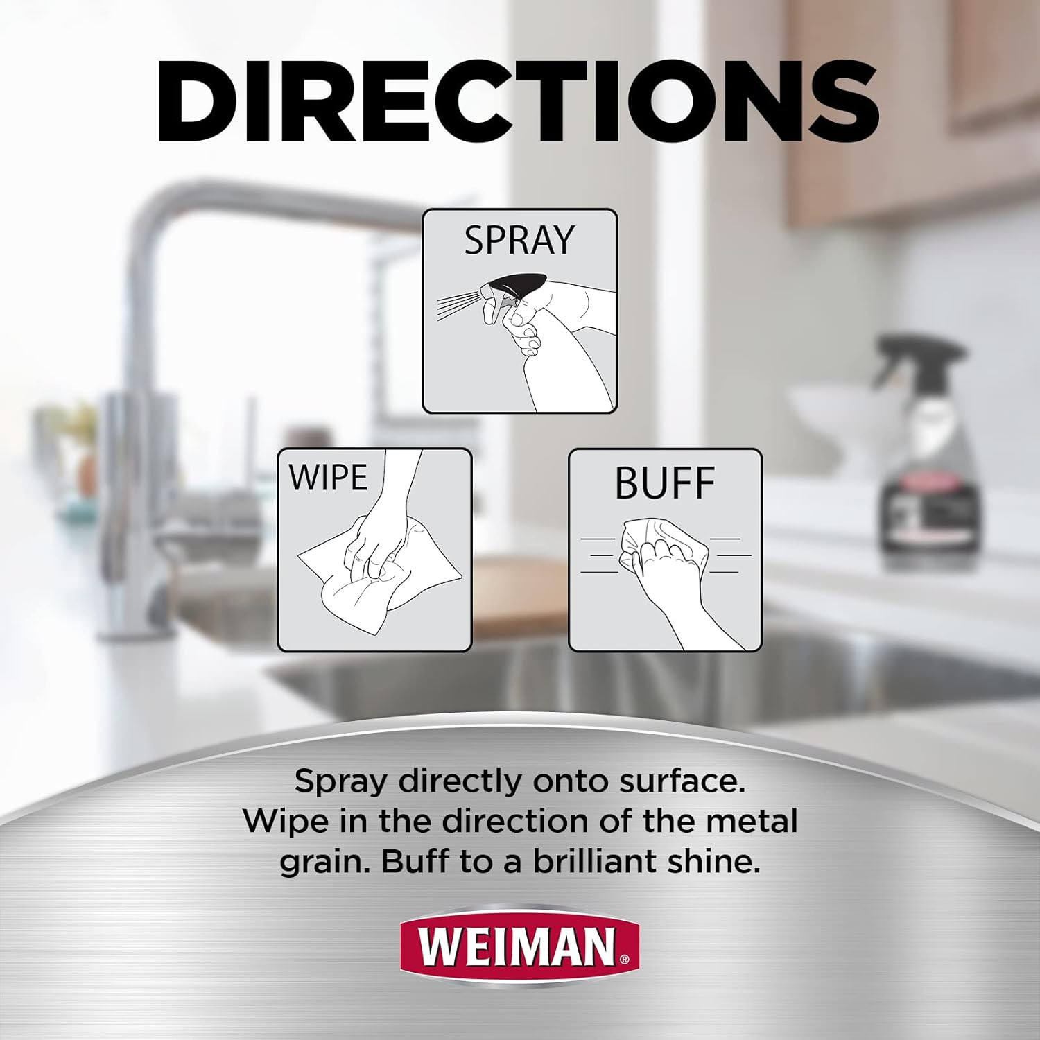 Stainless Steel Cleaner and Polish – Protects Appliances from Fingerprints and L