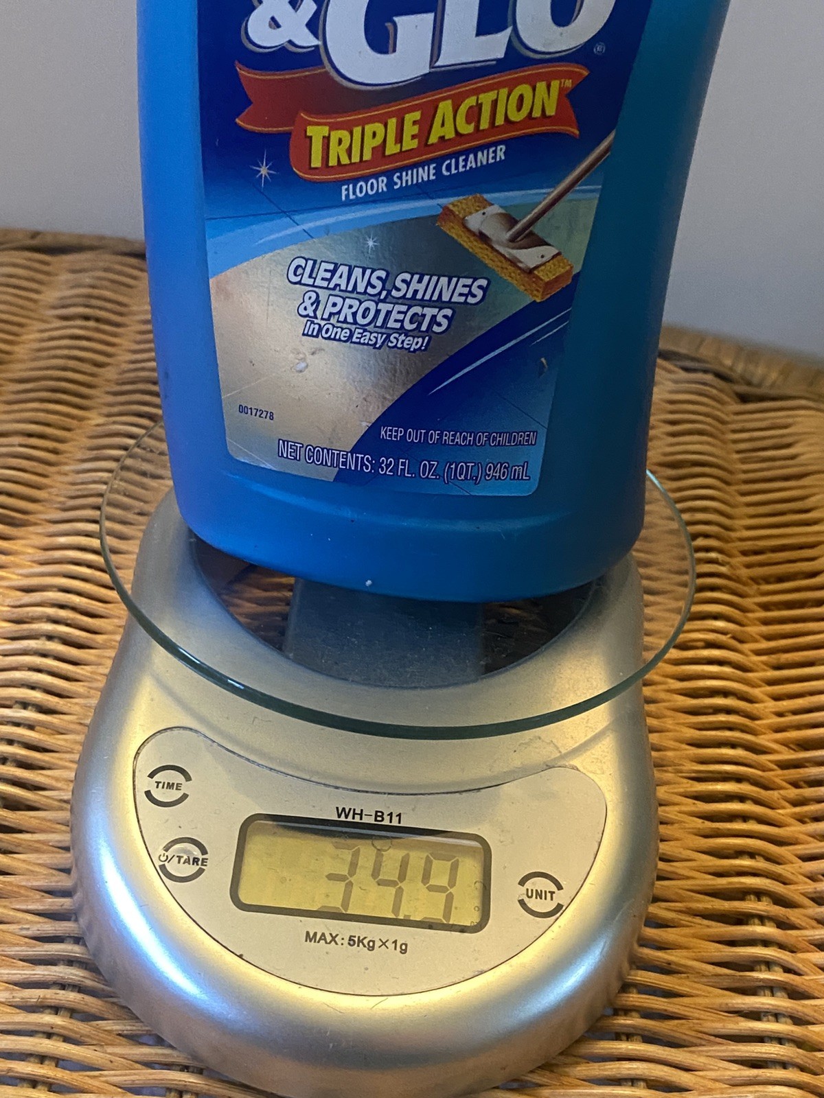 VTG 2004 Mop & Glo Triple Action Floor Shine Cleaner 32oz Movie Prop almost full