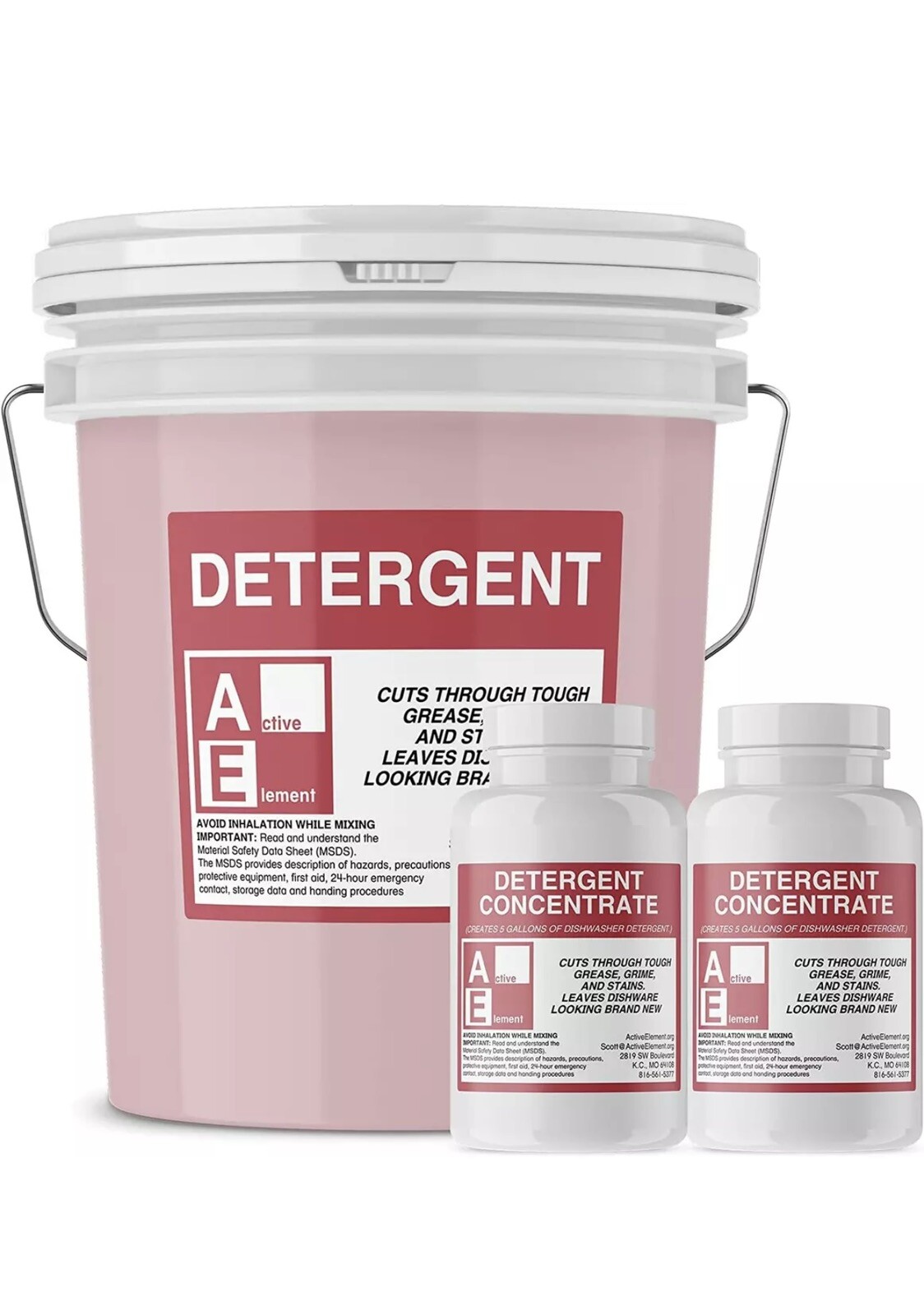 Commercial Dishwasher Detergent – – Makes One 5 Gallon Pail – Industrial Dish D