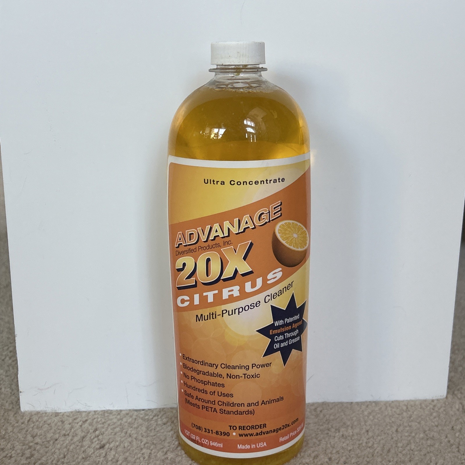 ADVANAGE 20X Cleaner All-Purpose Concentrate – Citrus 32 oz REFILL