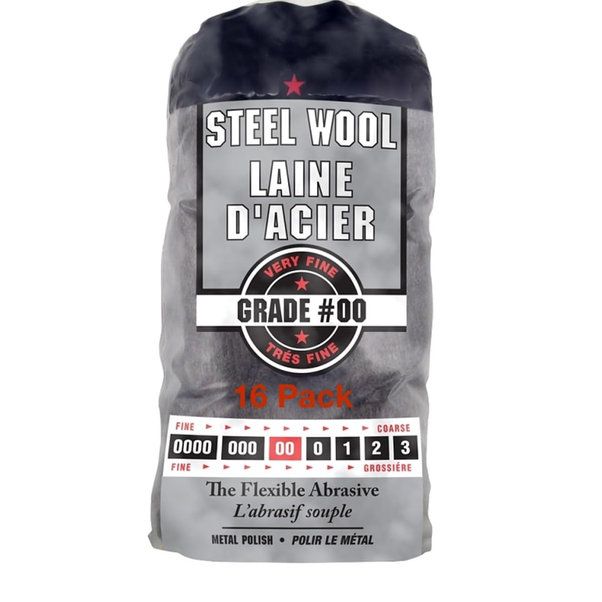 #00 Steel Wool Pads – 12 Pack of Very Fine Pads for Cleaning, Polishing, Glas…