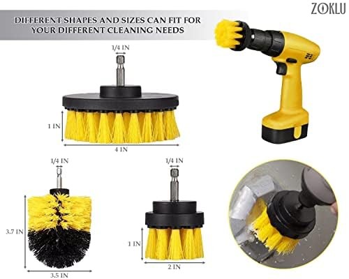 3 Pcs Drill Brush Attachments for Cleaning – Drill Brush Scrubber Set with Ny…