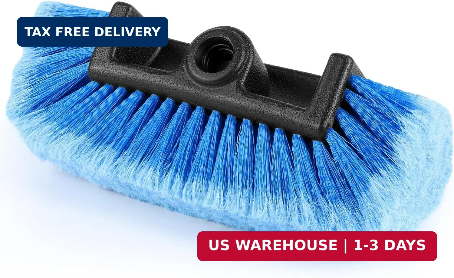 10″ Car Wash Brush Head with Soft Bristles – Gentle on Paint, Compatible with Po