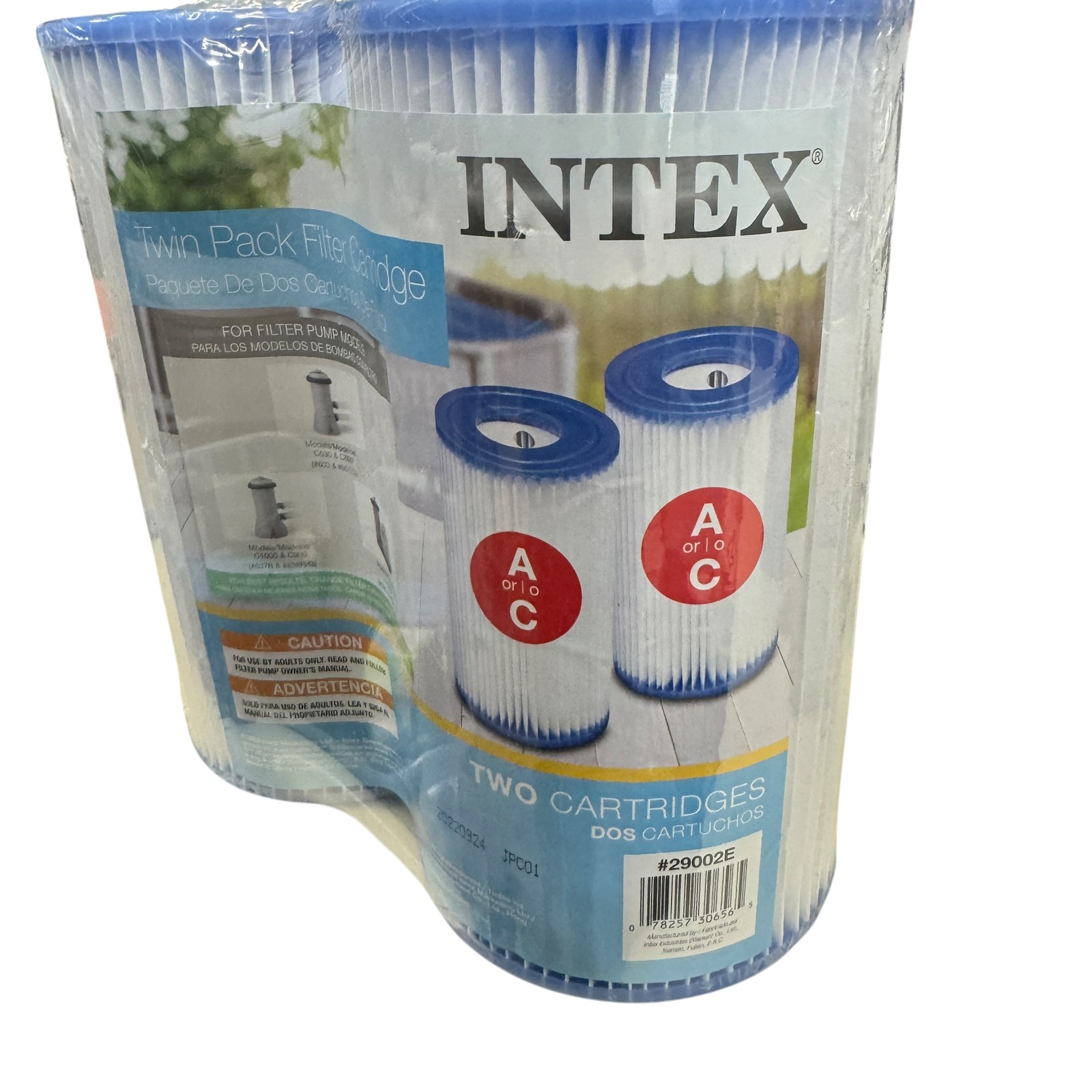 INTEX Twin Pack Filter Cartridge Type A or C Replacement Filters for Pool Pump