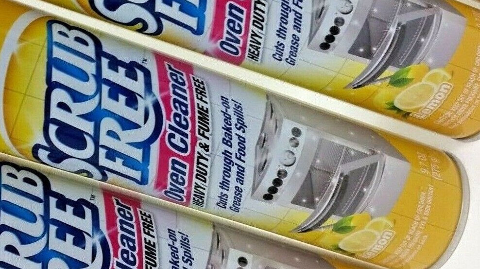 3 X Scrub Free Oven Cleaner Heavy Duty & Fume Free Cuts Through Baked On 9.7 oz