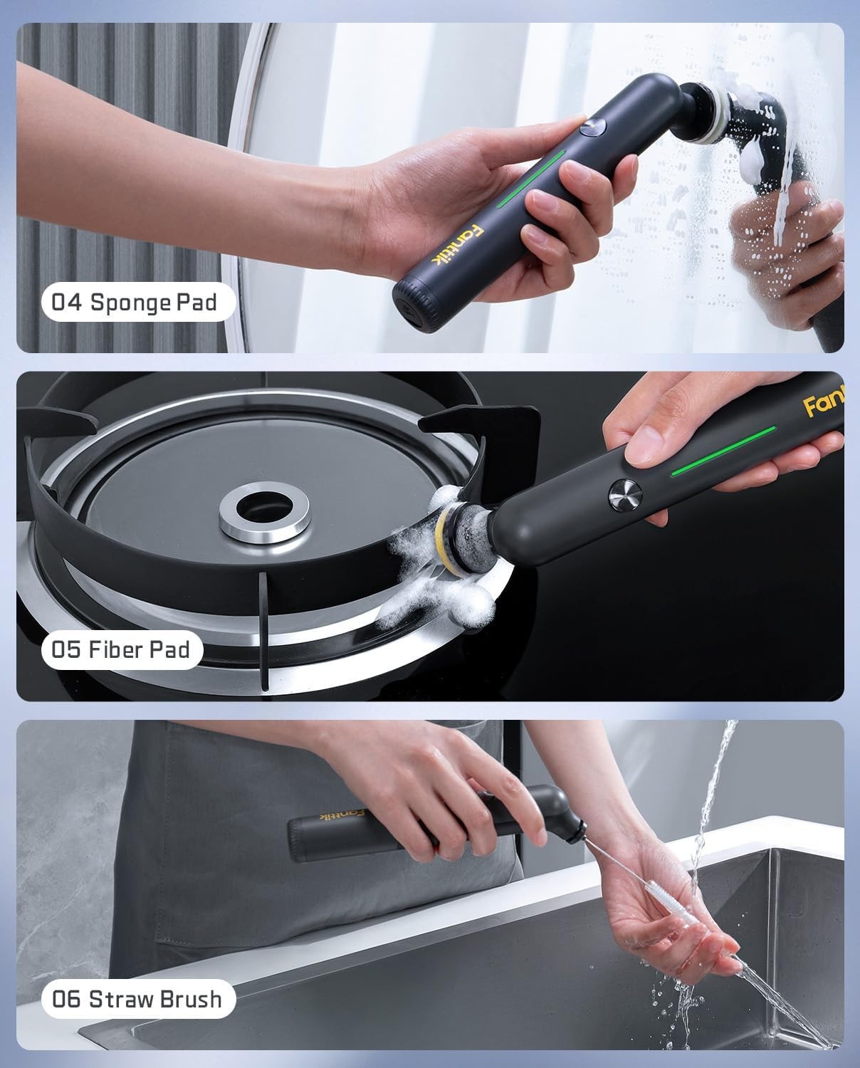 FanttikFanttik Cordless Spin Scrubber with NeoPulse Motor, IPX7 Waterproof Grou