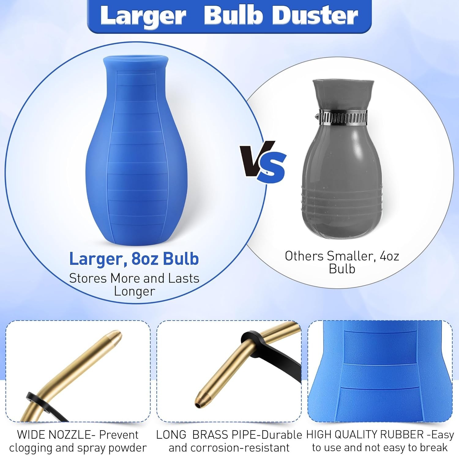 Diatomaceous Earth Powder Duster – Blue Sprayer Kit