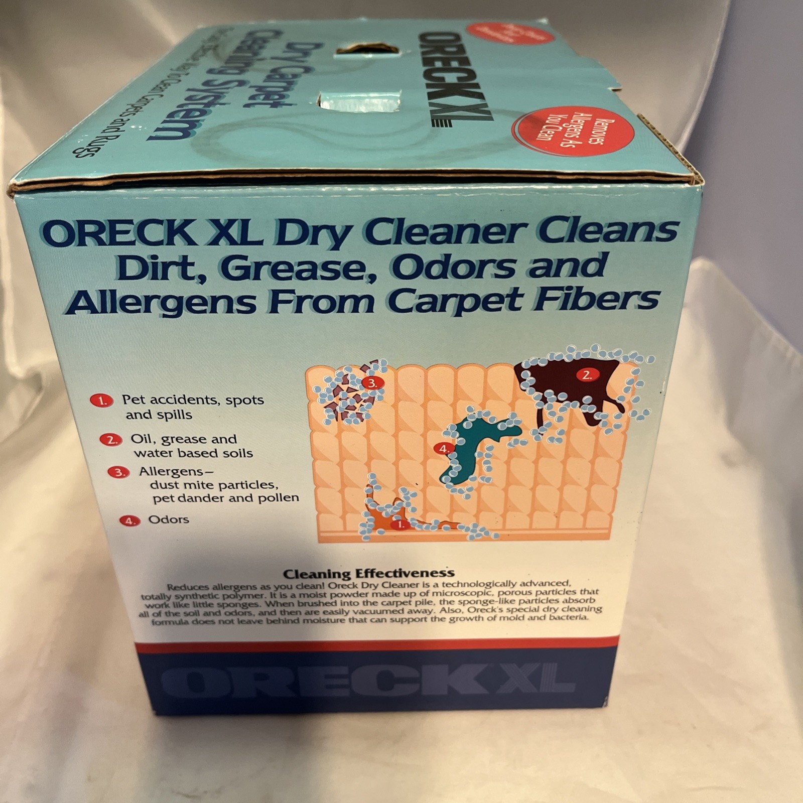 Oreck XL Dry Carpet Cleaning System Kit Soil Release Brush Powder Cleaner