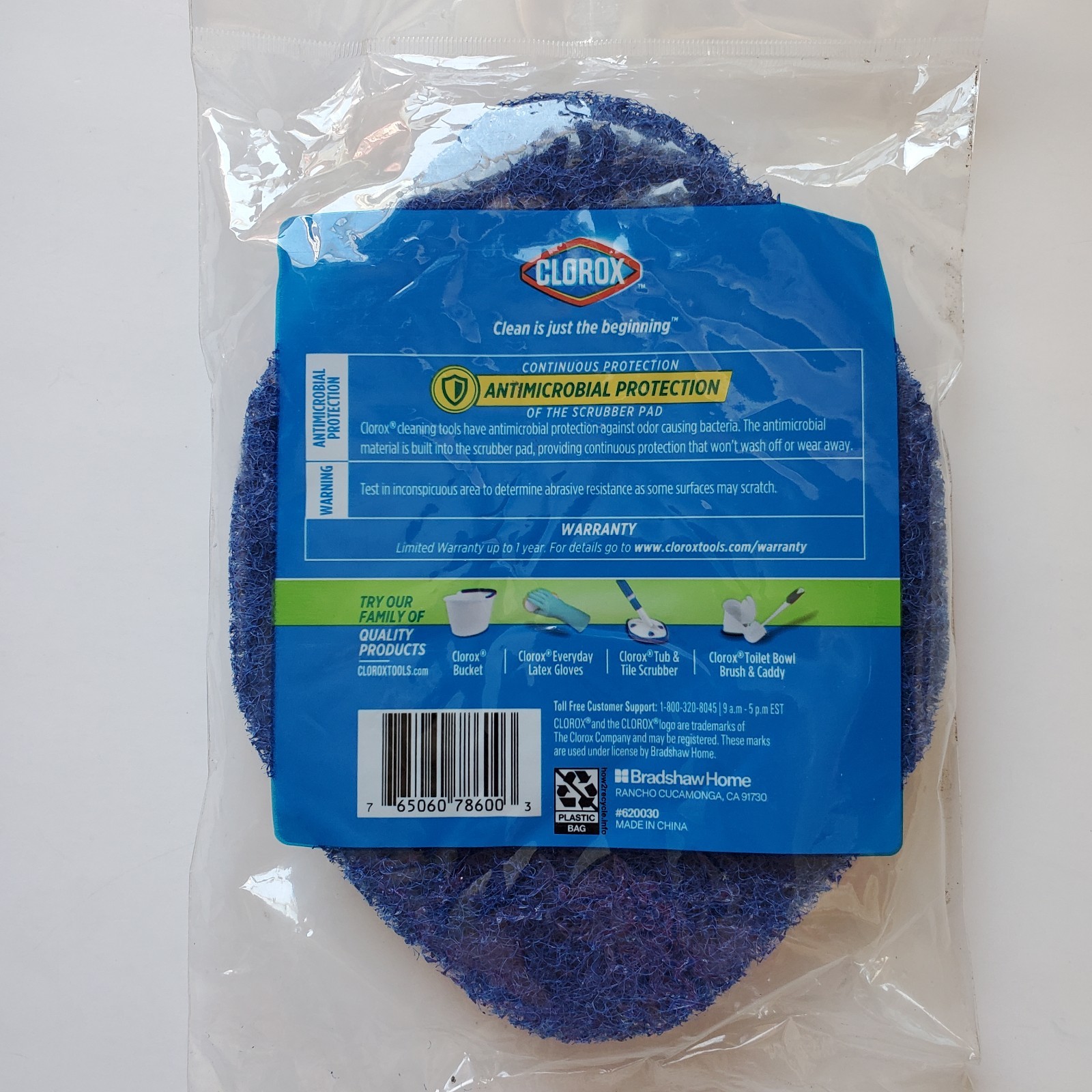 Lot Of 2 Packs Clorox Tub & Tile Scrubber Refill Pads Antimicrobial Protection