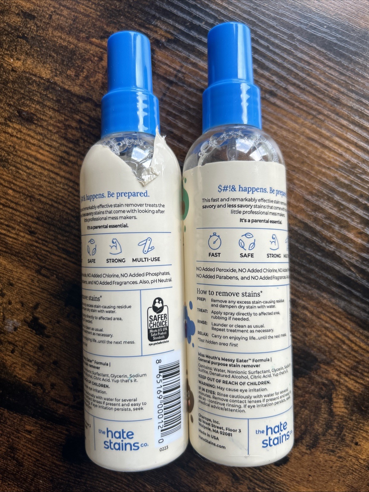 2-Pack Miss Mouth’s Messy Eater Stain Treater Spray • Baby /Kids Stain Remover
