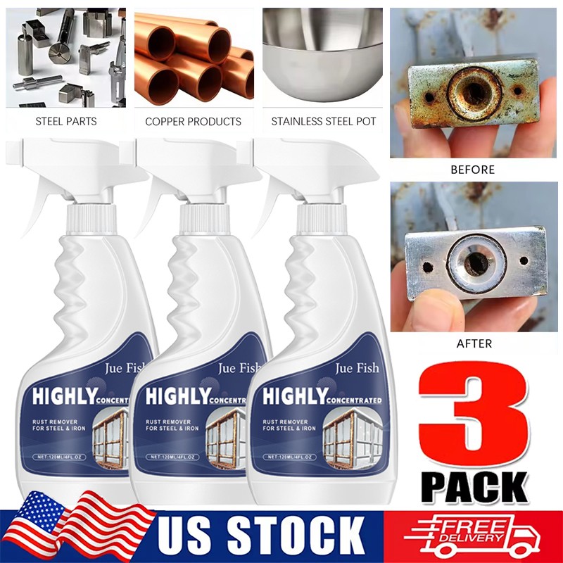 2X Industrial Highly Concentrated Rust Remover 120ml For Steel & Iron USA