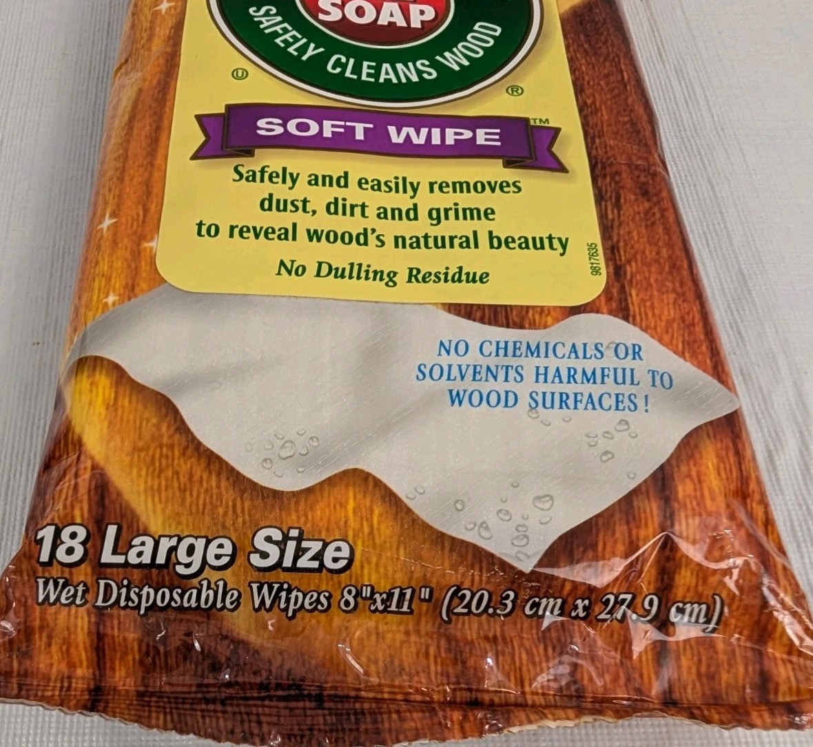 Murphy Soft Wipes Clean & Dust Multi-Use Wood Cleaner 18 Large Wipes New Sealed