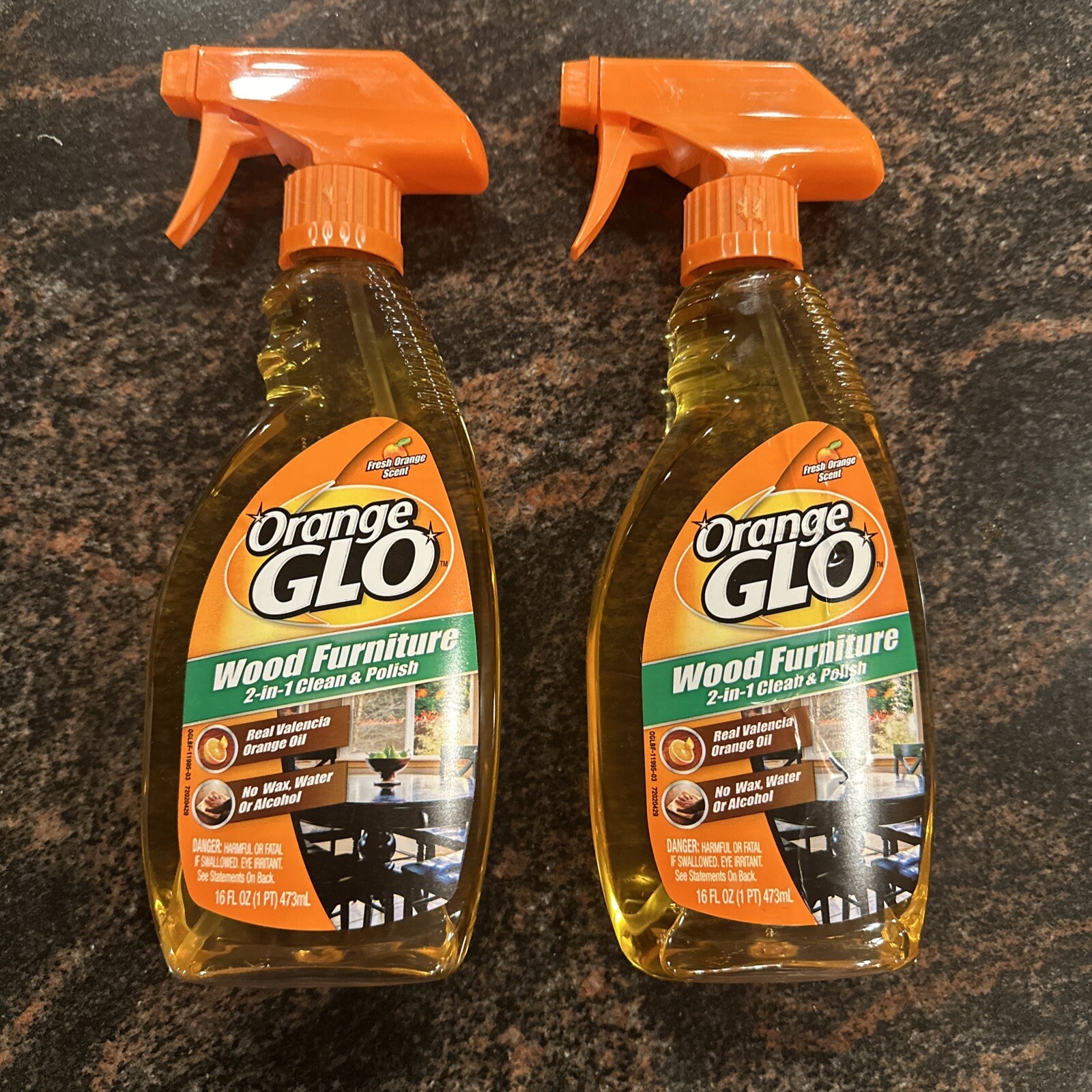 Orange Glo 11995 16 Oz Wood Cleaner & Polish plus BONUS bottle! 1 new & Bonus