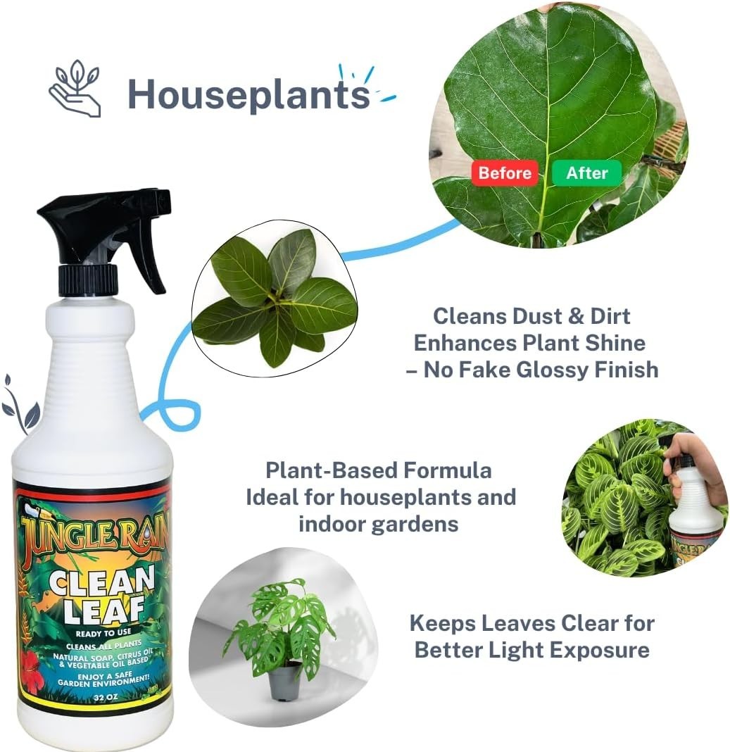32oz Ready-to-Use Clean Leaf Spray – Enhances Shine & Cleans Leaves Naturally
