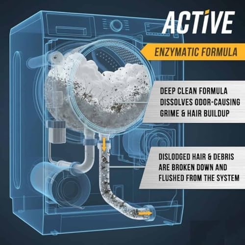 ACTIVE Washing Machine Cleaner for Pet Owners Enzymatic Deep Clean Descaler f…