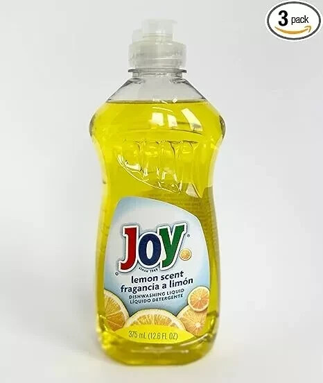 Joy Dishwashing Liquid, Lemon Scent 12.60 oz [3-Pack]