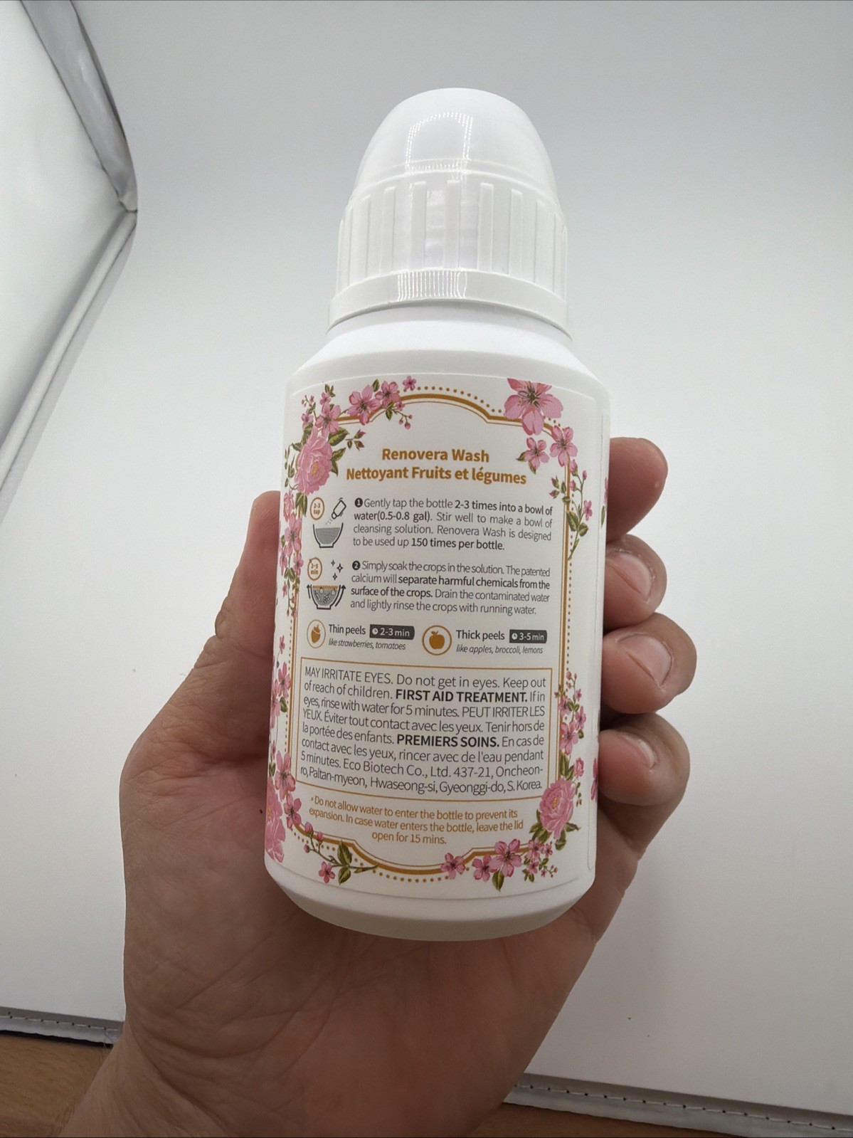 Renovera Fruit & Vegetable Wash Bottle 150g / 5.3 Fl oz New In box