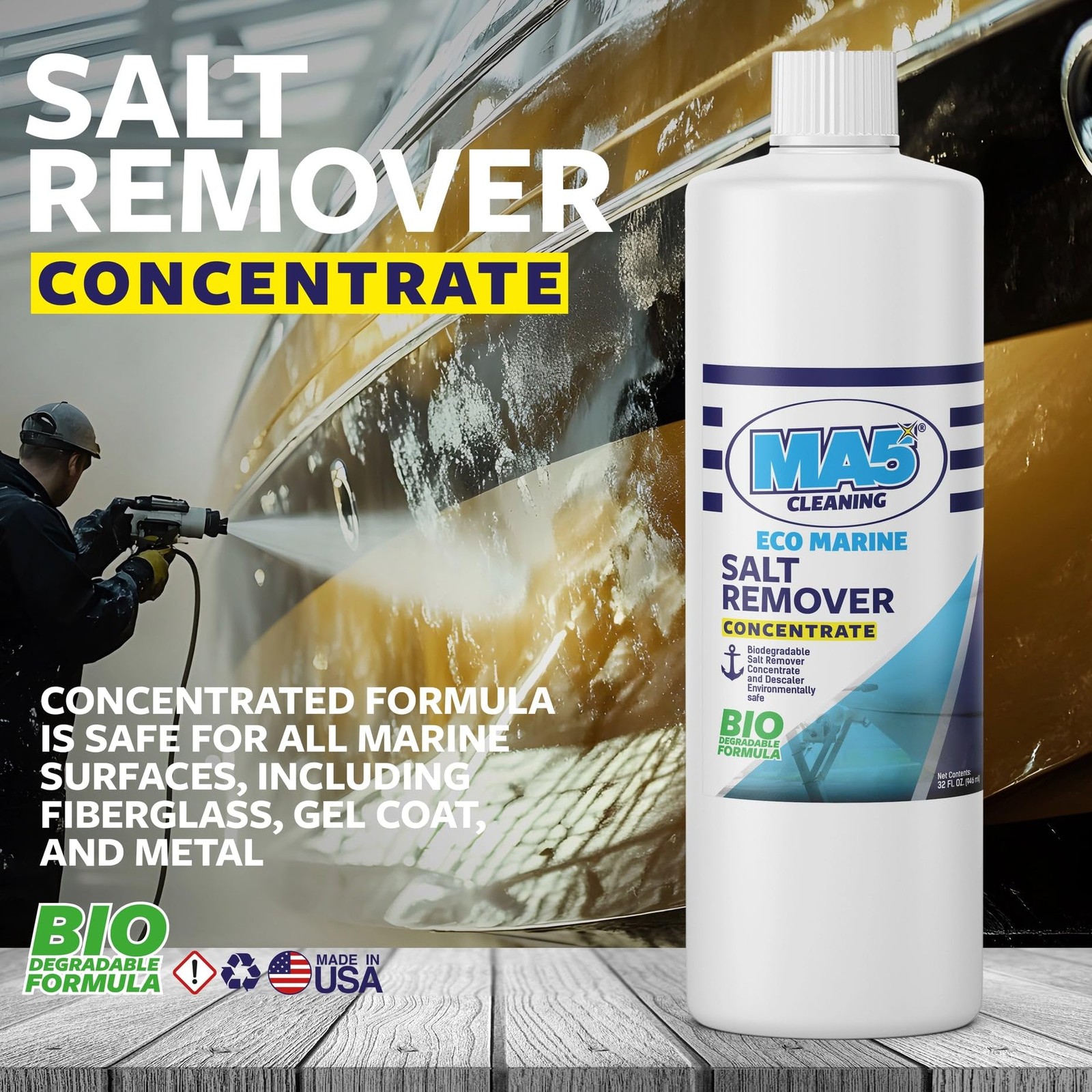 MA5x EcoMarine Salt Remover Concentrate | Biodegradable Descaler & Corrosion …