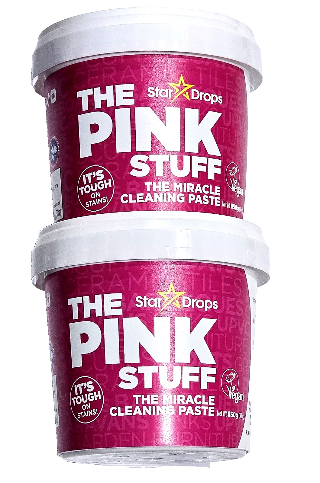 2 Pack The PINK Stuff The Miracle Cleaning Paste Star Drops Vegan 30oz